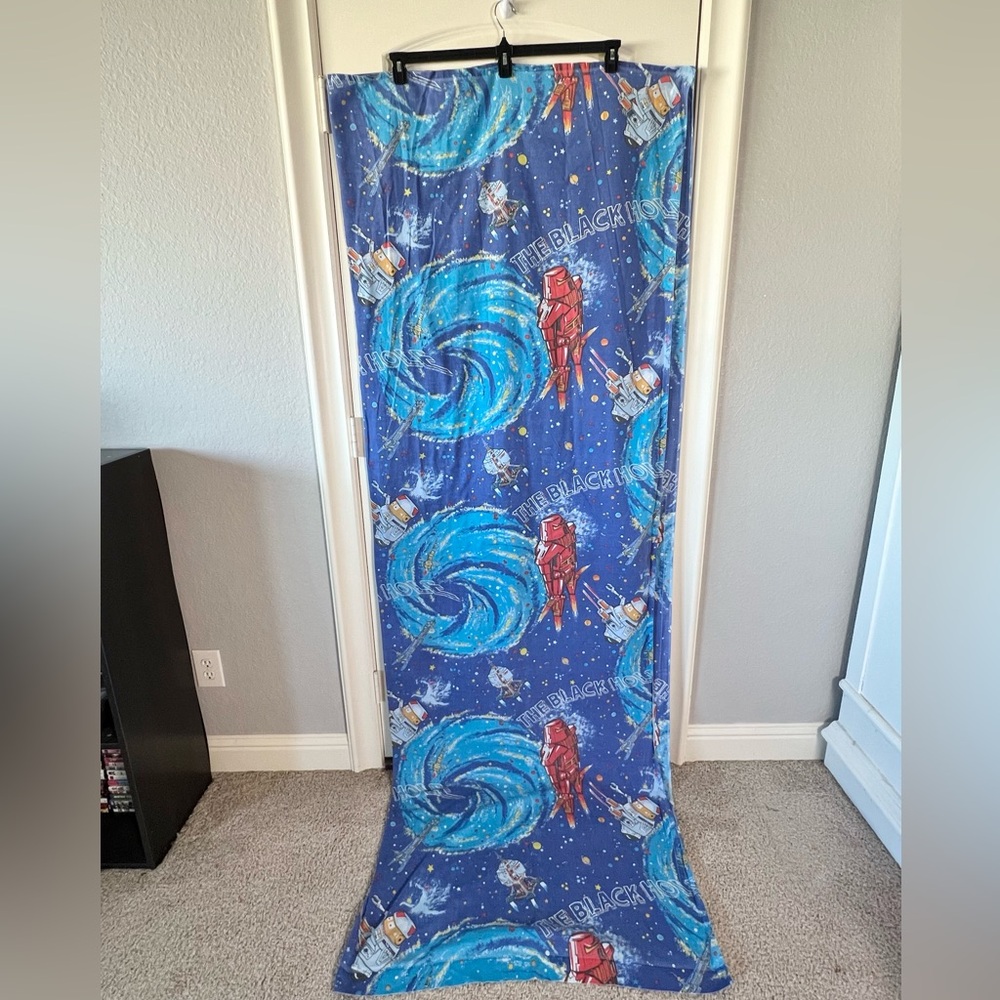 Vintage 1979 Disney The Black Hole Twin Flat Bed Sheet Sci-Fi Retro Decor